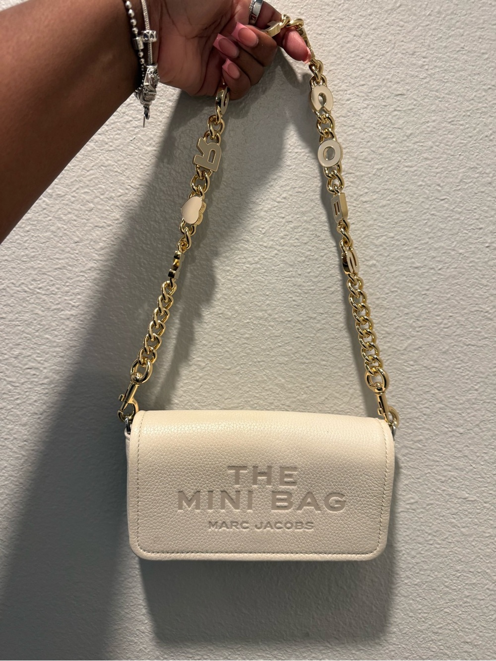 Marc Jacobs Mini Bag in Cream with Gold Chain